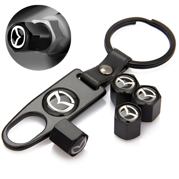 Kit LuxuCar™: 4 * Tapas de Lujo Para Válvulas + Llave
